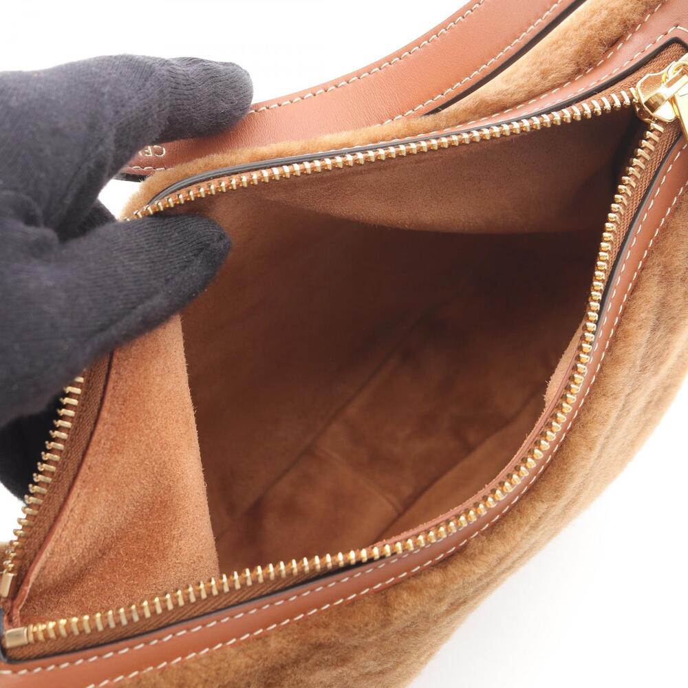 Celine HELOISE Shoulder Bag Leather Fur Brown - Picture 3 of 4